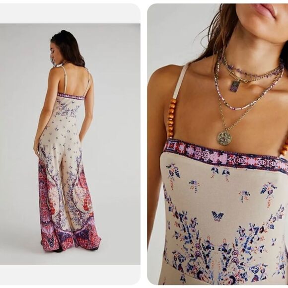 FREE PEOPLE ASTRID JUMPSUIT SIZE XSMALL IVORY NWT - Picture 7 of 9